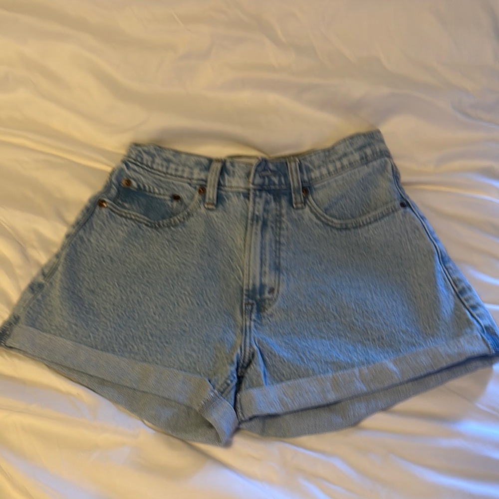 Abercrombie & Fitch Blue Jean Shorts High-Waisted
